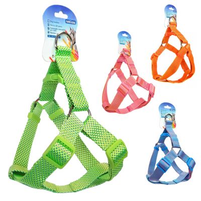 Nobleza Honden y-tuig - Fluorescerend - Gestipt Nylon - Maat L