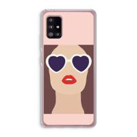 Red lips: Samsung Galaxy A51 5G Transparant Hoesje