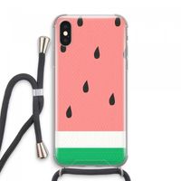 Watermeloen: iPhone XS Max Transparant Hoesje met koord Watermeloen: iPhone XS Max Transparant Hoesje met koord