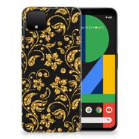 Google Pixel 4 XL | TPU Case | Gouden Bloemen