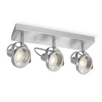 Light depot - LED opbouwspot Yaya 3 lichts - 35,5 cm - mat staal - Outlet