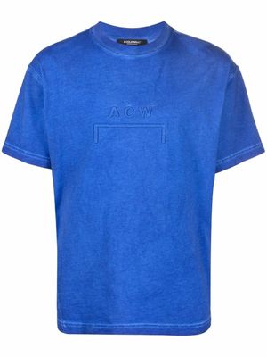 A-COLD-WALL* t-shirt à logo brodé - Bleu