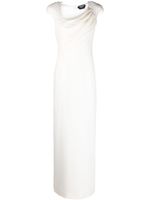 TOM FORD asymmetric-neck silk dress - Blanc