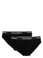 Dolce & Gabbana slip à taille à logo - Noir