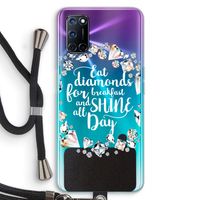Diamonds: Oppo A72 Transparant Hoesje met koord