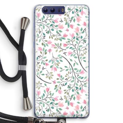 Sierlijke bloemen: Honor 9 Transparant Hoesje met koord