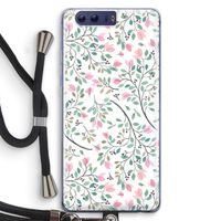 Sierlijke bloemen: Honor 9 Transparant Hoesje met koord Sierlijke bloemen: Honor 9 Transparant Hoesje met koord