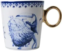 Heinen Delfts Blauw mok keramiek redmer hoekstra sterrenbeeld leeuw 8.5x9.5cm delfts blauw