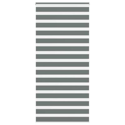 VidaXL Zebra rolgordijn 115x200 cm stofbreedte 110,9 cm donkergrijs