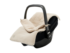 Voetenzak voor Autostoel & Kinderwagen - Basic Knit - Nougat