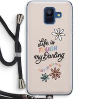 Tough Life: Samsung Galaxy A6 (2018) Transparant Hoesje met koord