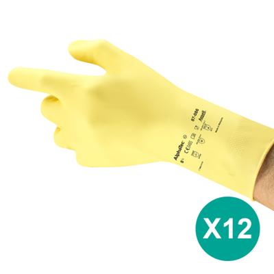 Ansell AlphaTec® 87-086 rubberen werkhandschoenen geel maat 9/L - 12 paar