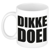 Dikke doei afscheids cadeau mok - wit - 300 ml keramiek