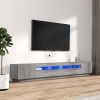 3-delige Tv-meubelset met LED's bewerkt hout grijs sonoma eiken