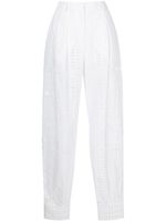 Alberta Ferretti pantalon à taille haute - Blanc