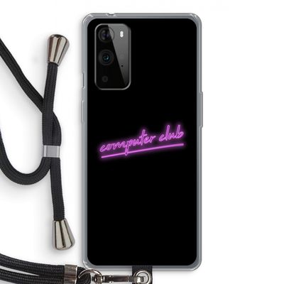 Vice Black: OnePlus 9 Pro Transparant Hoesje met koord