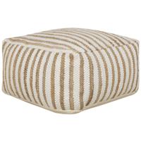 Beliani ALMATTI - Poef-Beige-Jute, Polyester