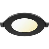 LED Downlight Inbouwspot Dimbaar - Brinton Thin - 4W 280lm 120° Bundelhoek - Aanpasbare Lichtkleur 3000K-4000K-6500K - IP40 - Rond - Zwart - Ø85mm Buitenmaat - Ø70mm Zaagmaat