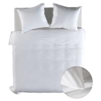 Dekbedovertrek Percale - (1140x2601 cm) - Wit Katoen/Percale katoen - Dessin: Effen - Yellow Suites - Dekbed-Discounter.nl