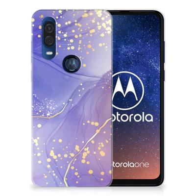 Smartphone hoesje voor Motorola One Vision Watercolor Paars Smartphone hoesje voor Motorola One Vision Watercolor Paars