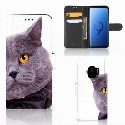Samsung Galaxy S9 | Telefoonhoesje | Met pasjeshouder | Kat