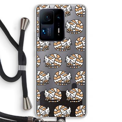 Slapende poes: Xiaomi Mi Mix 4 Transparant Hoesje met koord