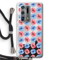 Klaproosjes: Huawei P40 Pro Plus Transparant Hoesje met koord