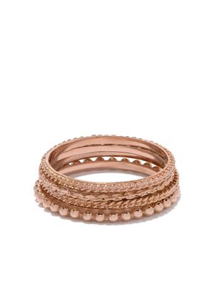 Wouters & Hendrix Gold lot de quatre bagues en or 18ct - Rose