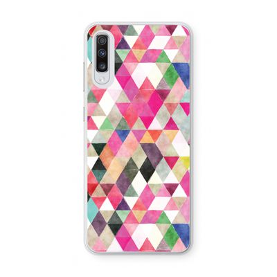 Gekleurde driehoekjes: Samsung Galaxy A70 Transparant Hoesje