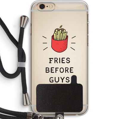 Fries before guys: iPhone 6 PLUS / 6S PLUS Transparant Hoesje met koord