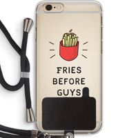 Fries before guys: iPhone 6 PLUS / 6S PLUS Transparant Hoesje met koord