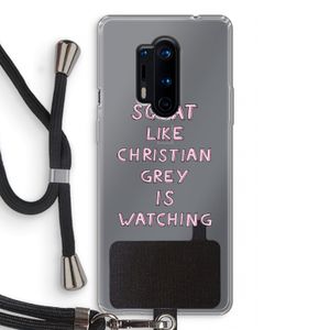 Christian Grey: OnePlus 8 Pro Transparant Hoesje met koord