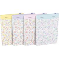 Oxford Floral softcover notitieblok, ft A6, 80 vel, gelijnd, 4 geassorteerde designs