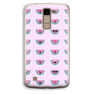 Smiley watermeloenprint: LG K10 (2016) Transparant Hoesje