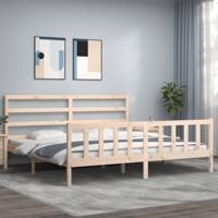 Bedframe zonder matras massief grenenhout 200x200 cm