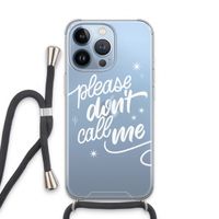 Don't call: iPhone 13 Pro Transparant Hoesje met koord