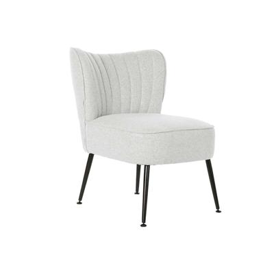 Leunstoel DKD Home Decor Zwart Beige Greige Metaal 55 x 64 x 72,5 cm