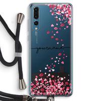 Hartjes en kusjes: Huawei P20 Pro Transparant Hoesje met koord