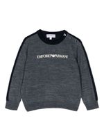 Emporio Armani Kids pull à logo brodé - Bleu