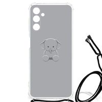 Samsung Galaxy A13 5G | A04s Stevig Bumper Hoesje Grijs Baby Olifant