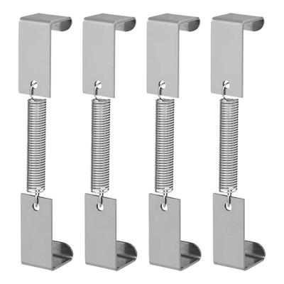 Proplus Kentekenplaat klemmen met veer - 4x stuks - metaal - nummerplaat bevestigen - aanhanger