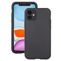 Voor iPhone 11 schokbestendige PC volledige dekking beschermhoes met gehard glas film (zwart)