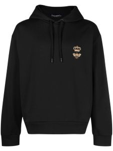 Dolce & Gabbana hoodie à broderies - Noir