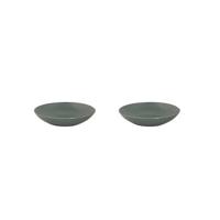 Mammoet Bord diep Spirit 21.5 cm Groen Stoneware 2 stuks