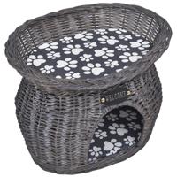 VidaXL Kattenbed/huis/krabpaal met kussen wilgen VidaXL Kattenbed/huis/krabpaal met kussen wilgen