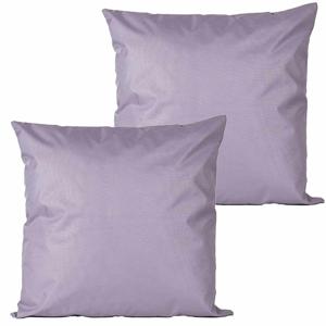 Buitenkussens - 2x - lila paars - 45 x 45 cm - binnen/buiten