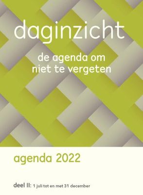 Daginzicht agenda 2022 - deel II - Paperback (9789492261779)