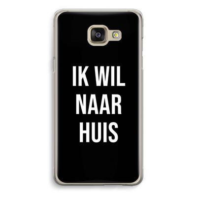 Ik wil naar huis - Zwart: Samsung Galaxy A5 (2016) Transparant Hoesje