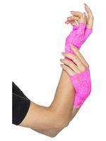 Handschoenen Neon Roze Kant - thumbnail