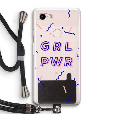 GRL PWR: Pixel 3 Transparant Hoesje met koord